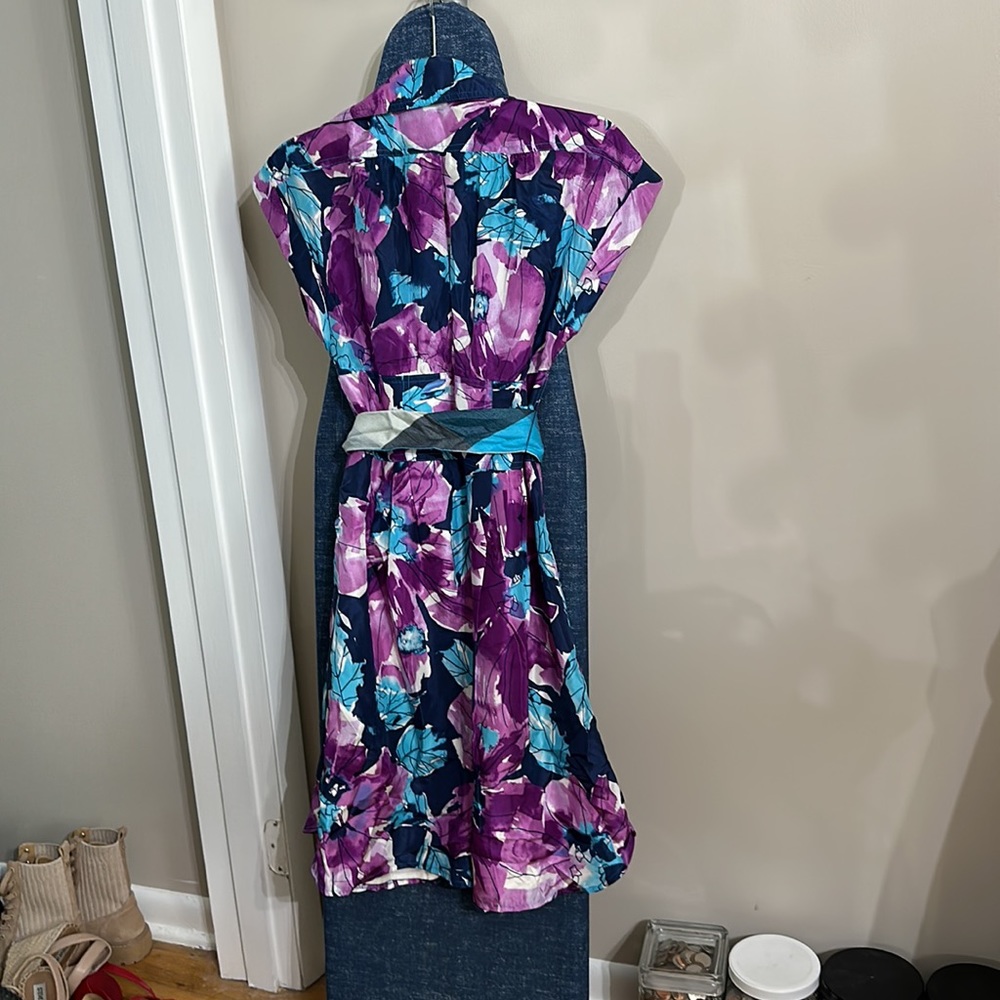 Nanette Lepore Multi Color Button Down Dress Size… - image 2